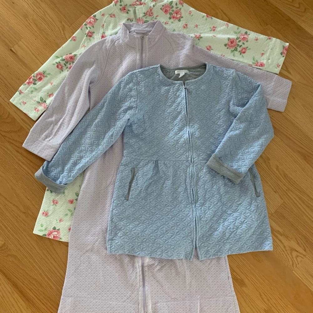 Carole Hochman Quilted Zip Robe Bundle of 3